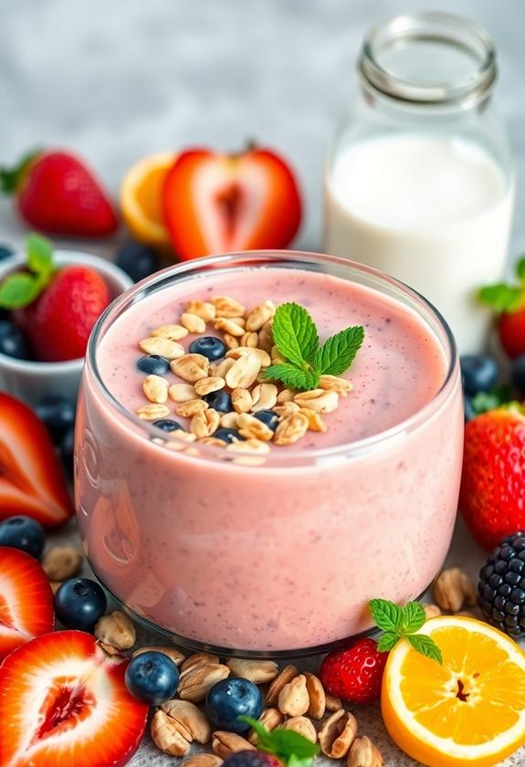 balanced smoothie fruit selection