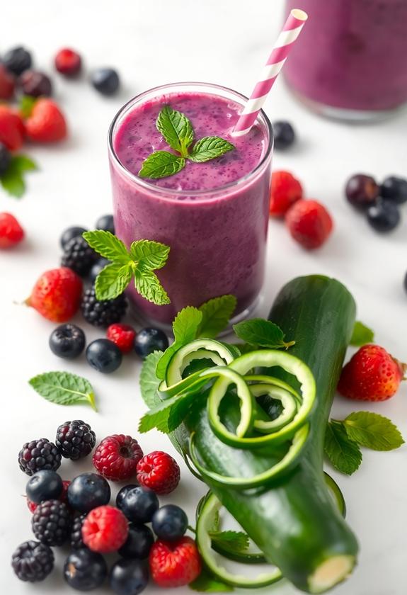 berry blast detox drink