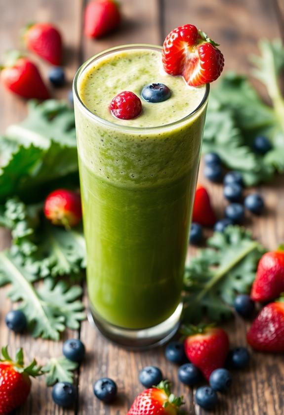 berry packed antioxidant green smoothie