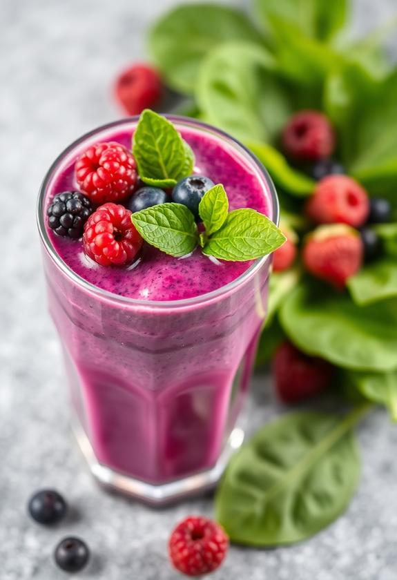 berry spinach smoothie delight