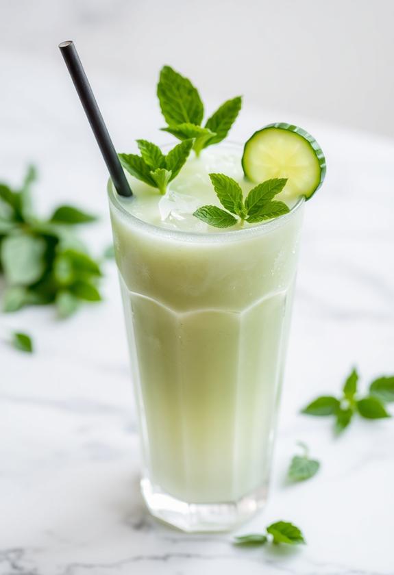 chilled green tea beverage