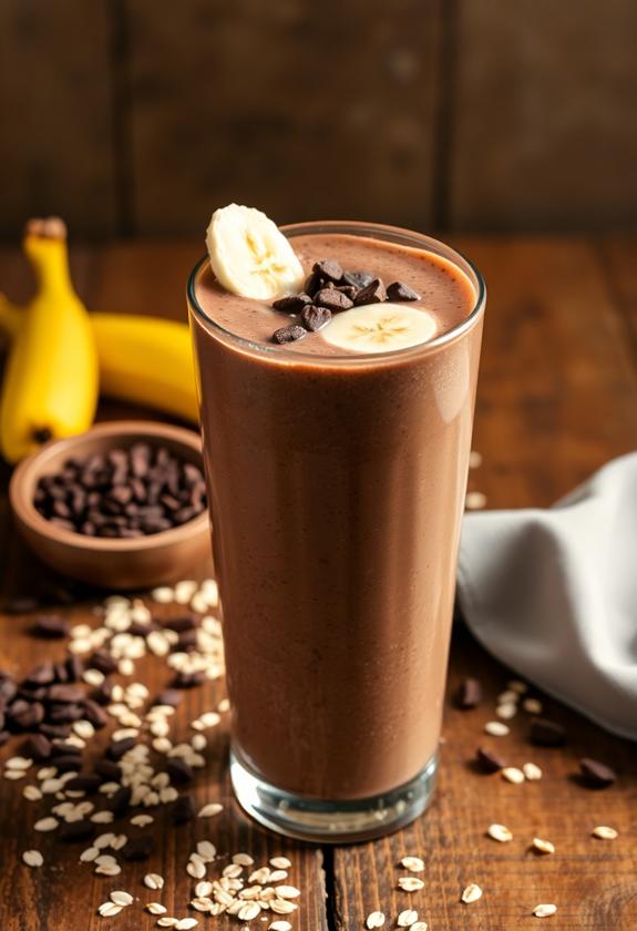 chocolate banana fiber shake