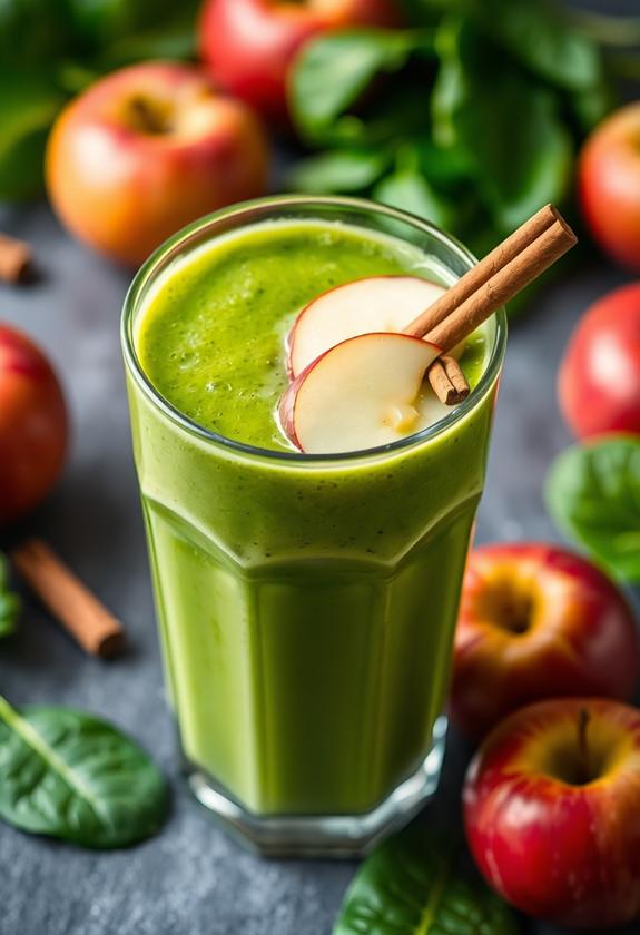 cinnamon infused apple greens
