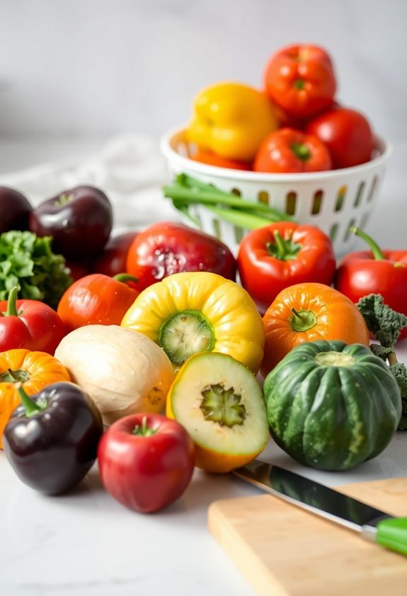clean and prepare vegetables