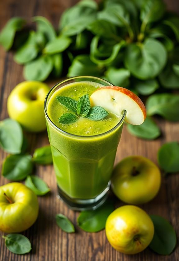 cleansing green apple beverage