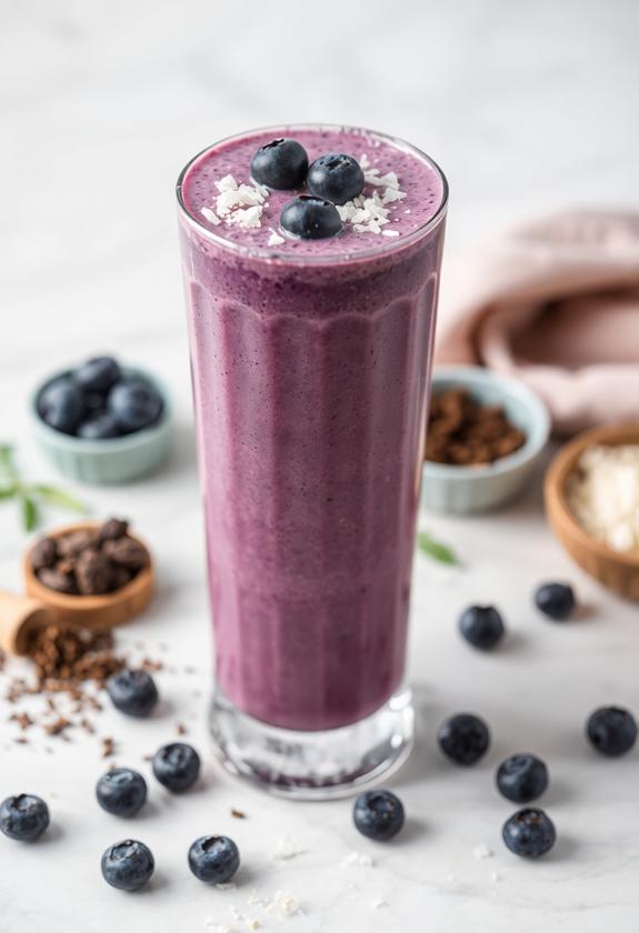 coconut infused blueberry beverage recovery