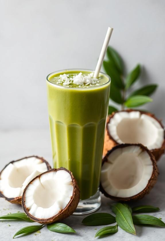 coconut infused green tea delight