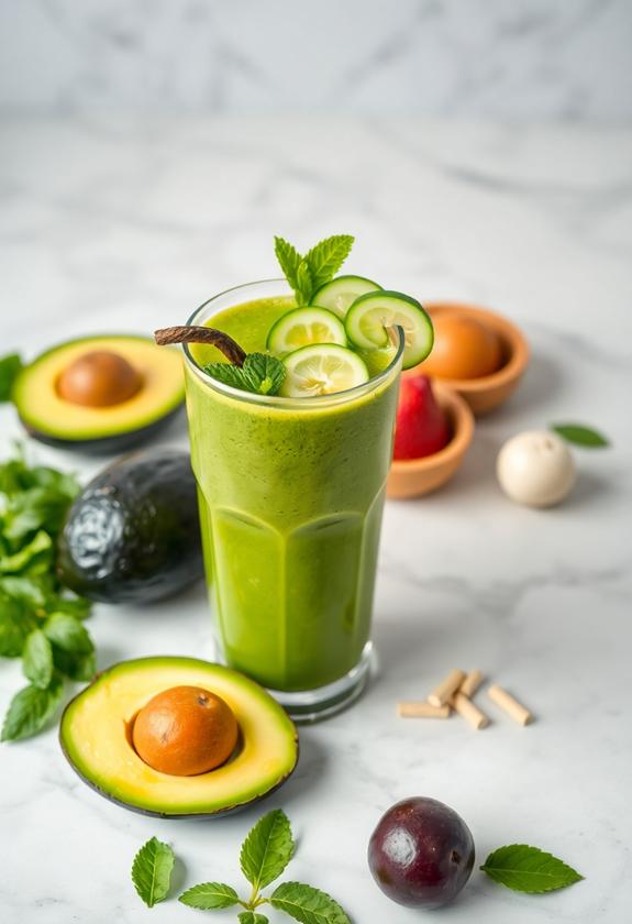 creamy avocado detox smoothie