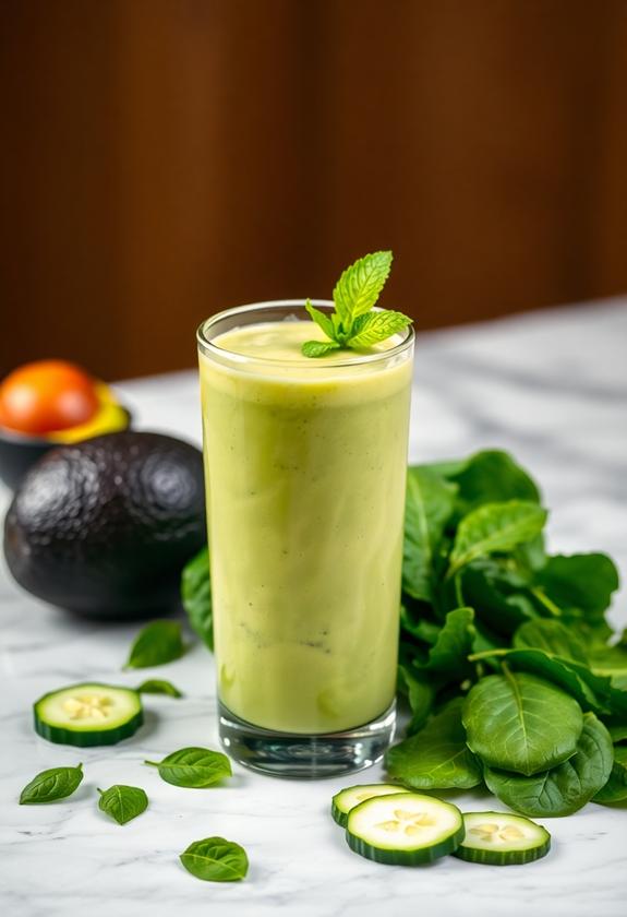 creamy avocado greens blend