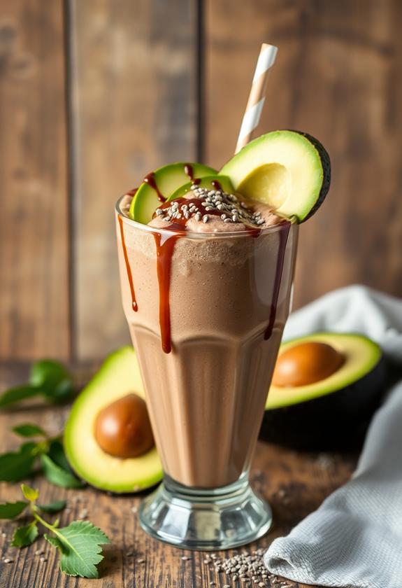 creamy chocolate avocado blend
