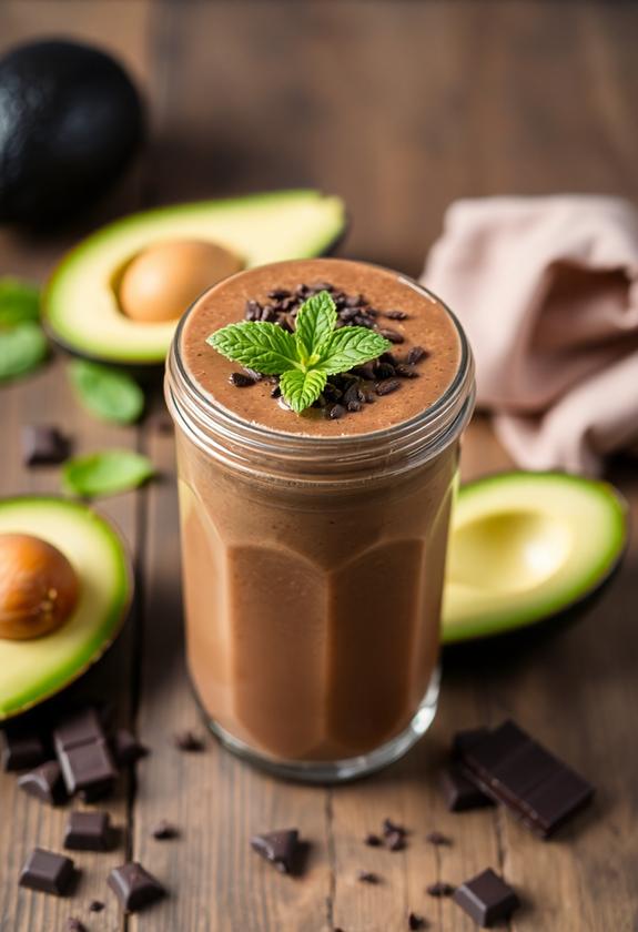creamy chocolate avocado blend