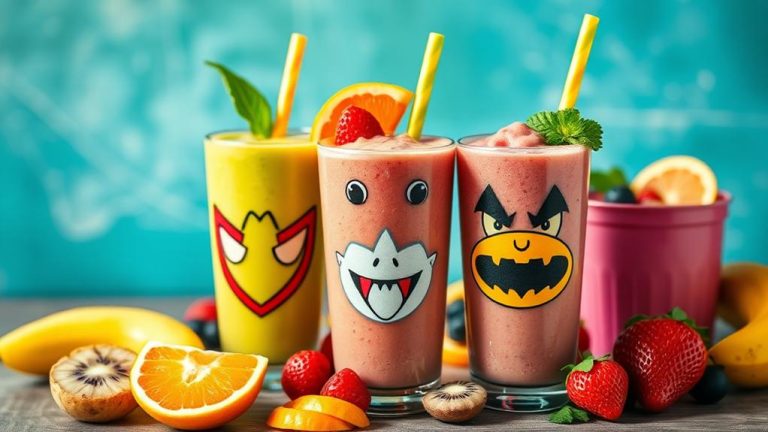 creative themed kid smoothies