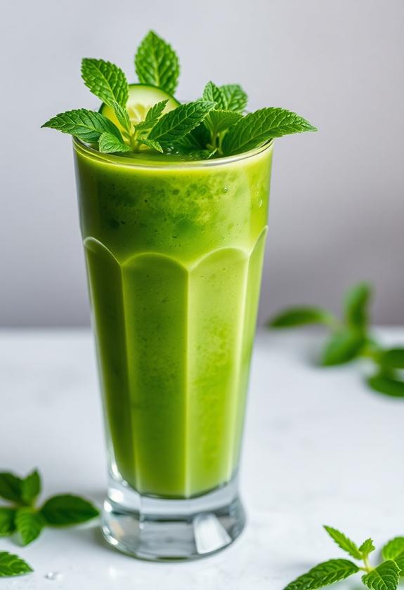 cucumber mint beverage delight