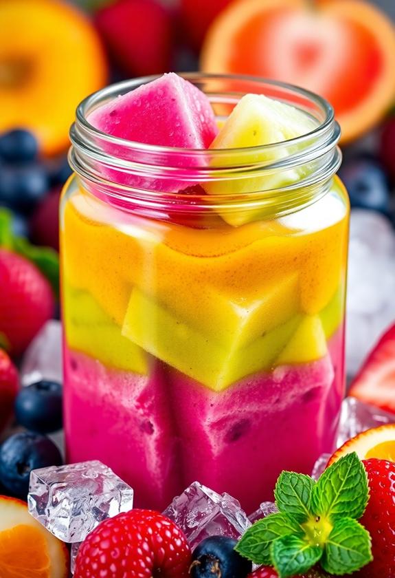 defrosting chilled fruit blends