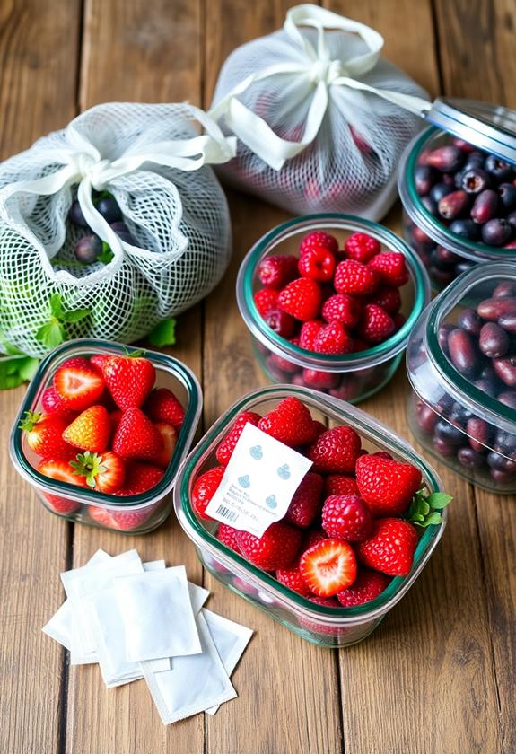 delicate berries and fruits