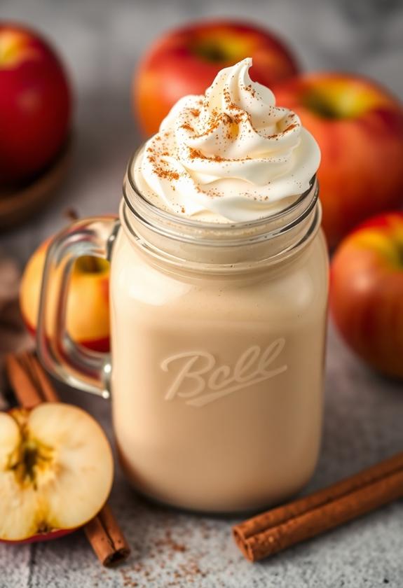 delicious apple pie beverage