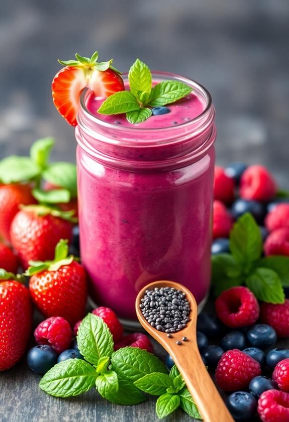 delicious berry blast smoothie