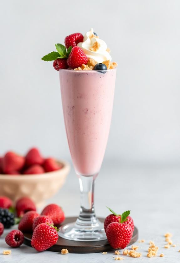 delicious berry cheesecake dessert