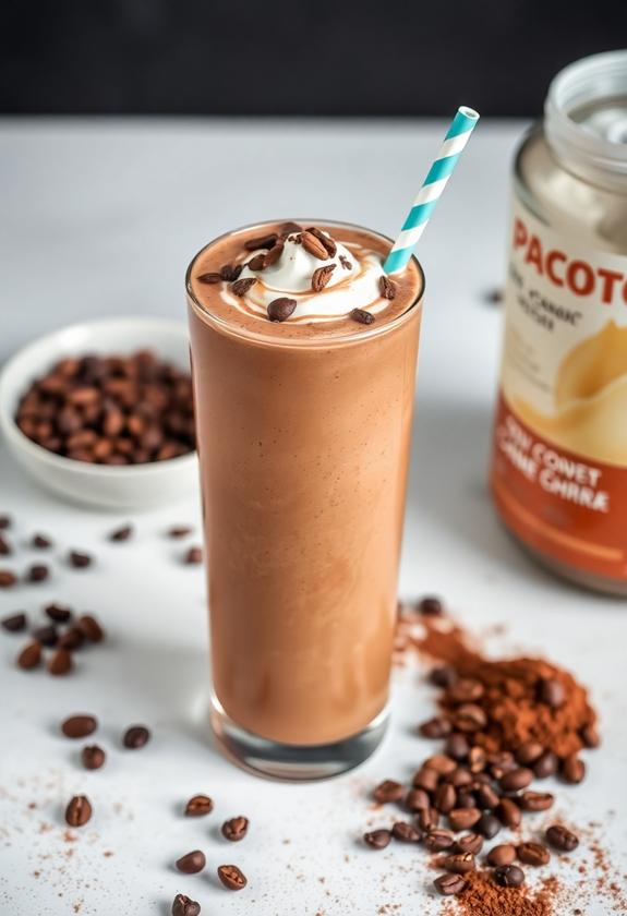 delicious chocolate protein shake