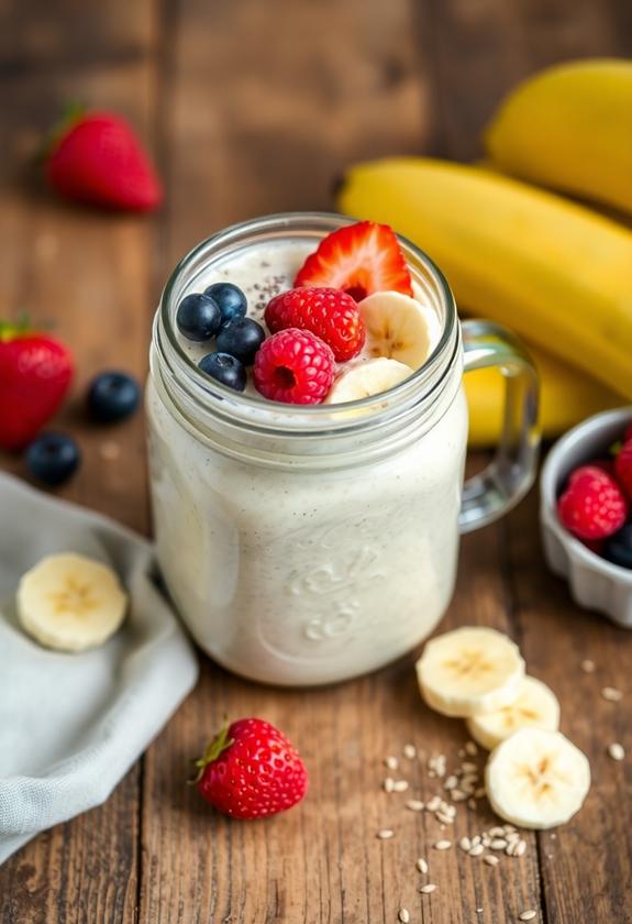 delicious creamy oatmeal smoothie