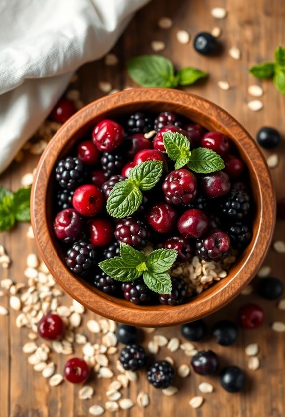 delicious fruit grain combination
