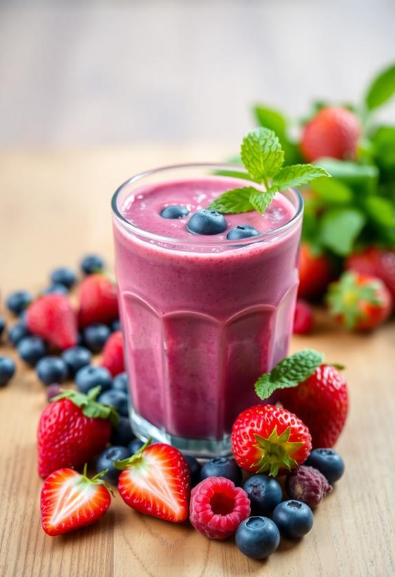 delicious mixed berry smoothie