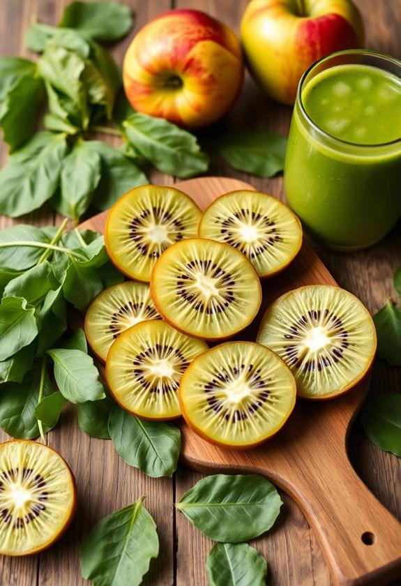 delicious nutritious green fruit