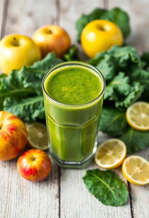 detox with apple kale
