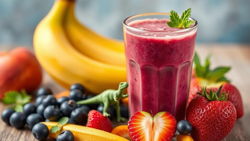 engaging kids in smoothie making