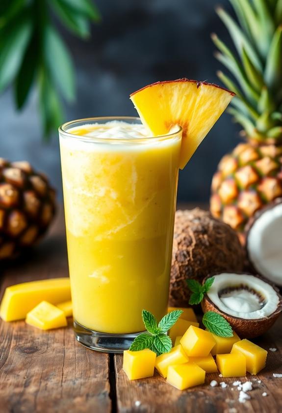 exotic fruit blended drink