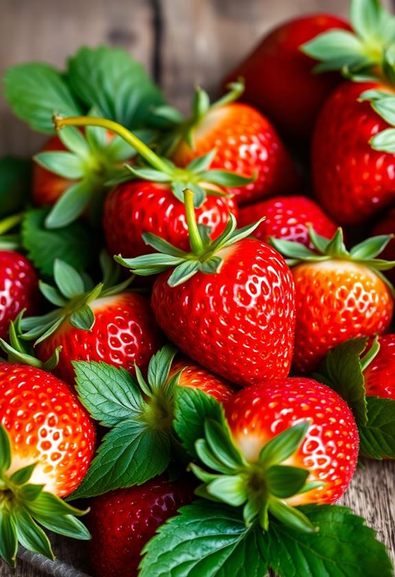 fresh juicy red berries