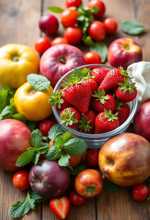 fresh juicy red berries