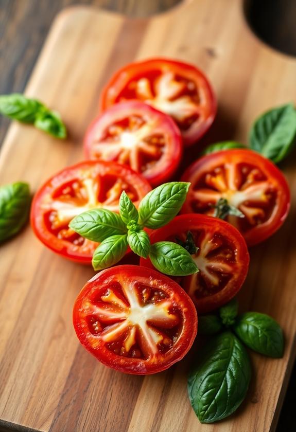 fresh ripe juicy tomatoes