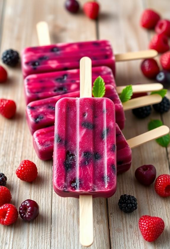 frozen berry dessert treats