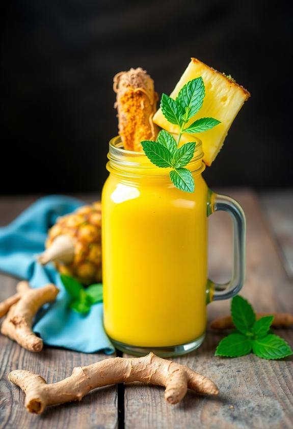 healing tropical turmeric beverage