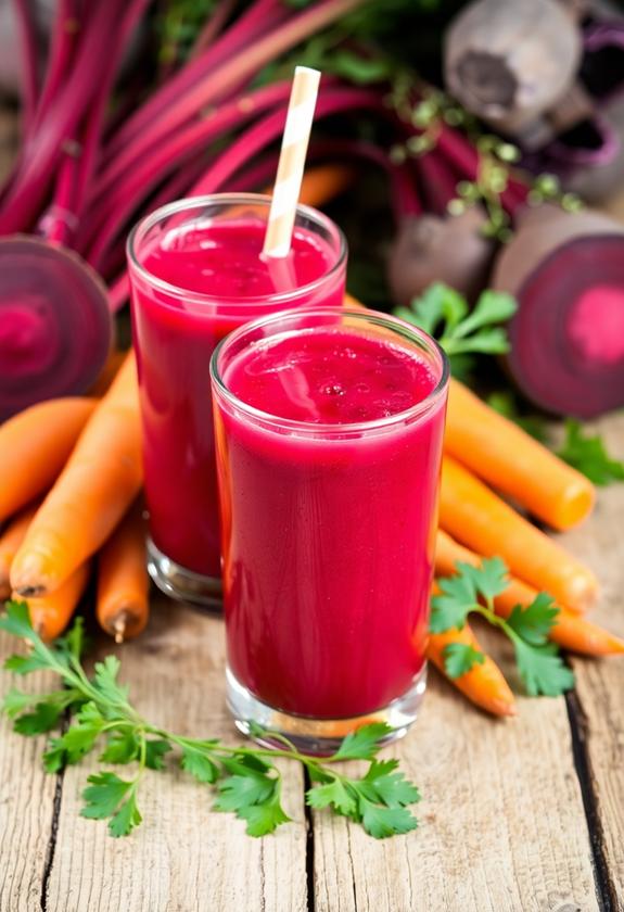 healthy beetroot carrot juice