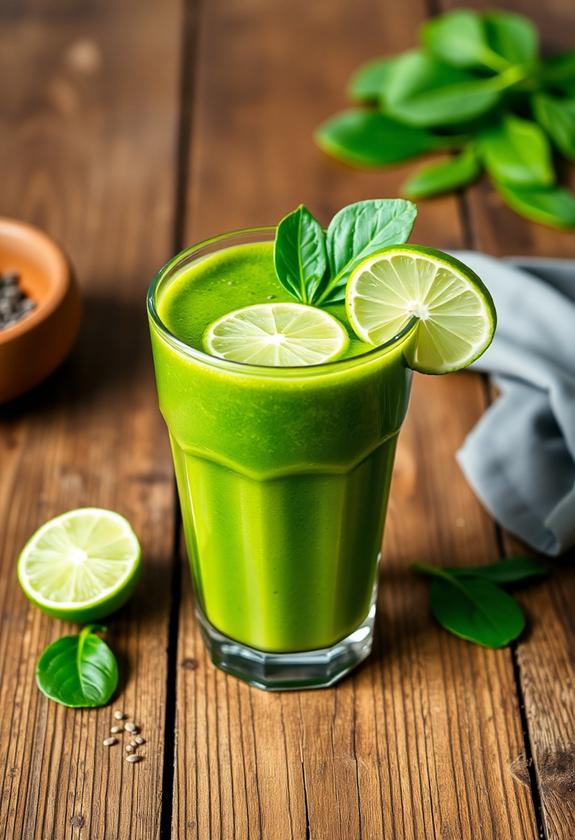 healthy green detox beverage
