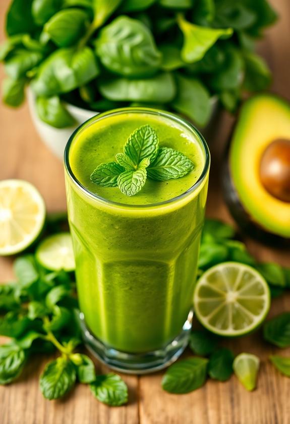 healthy green detox beverage