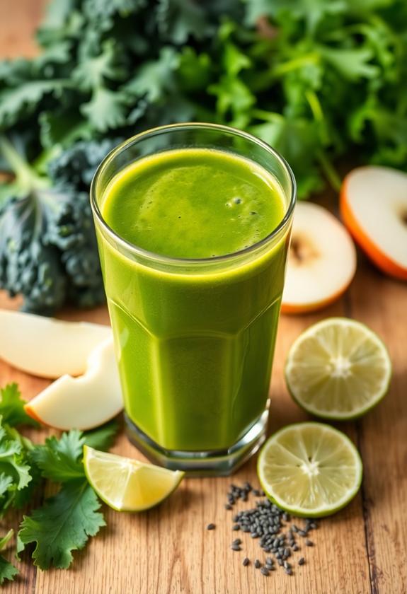 healthy green detox beverage