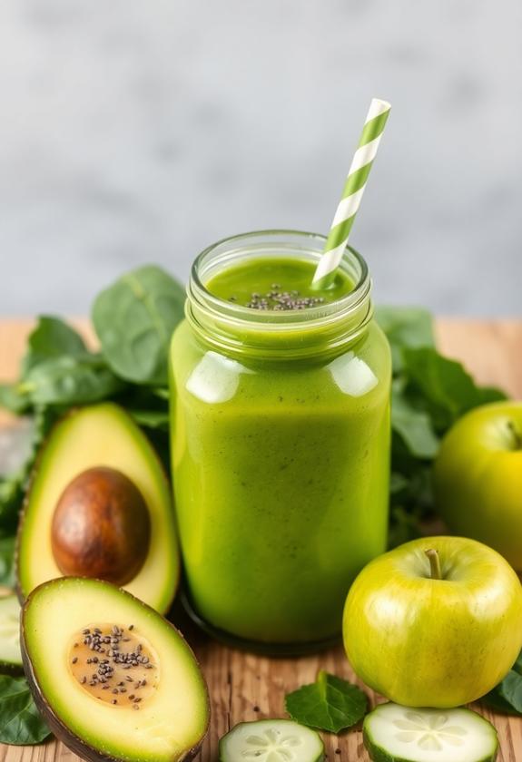 healthy green detox beverage