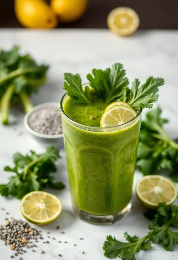 healthy green detox beverage