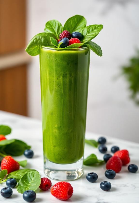 healthy green fruit fusion