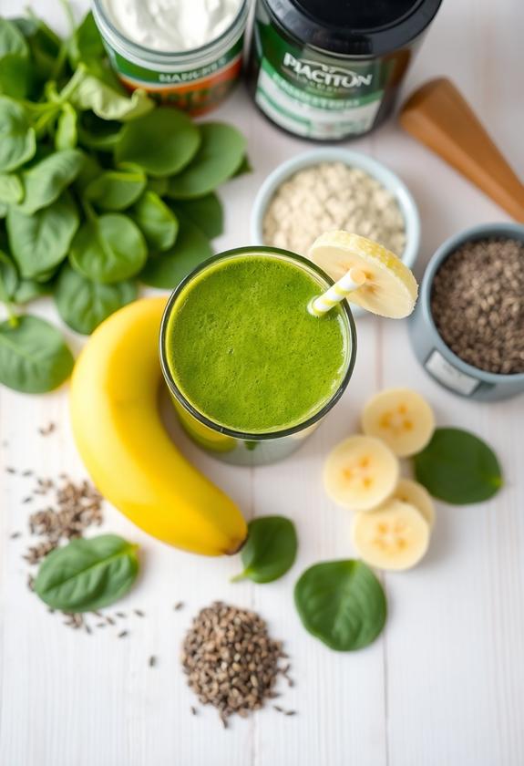 healthy green protein shake