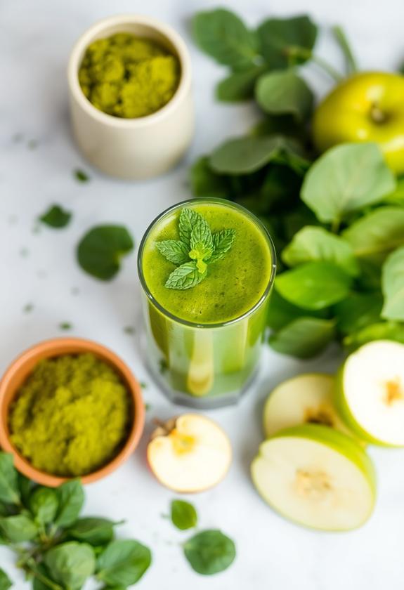 healthy green tea smoothie