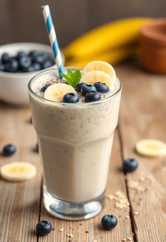 healthy oatmeal breakfast smoothie
