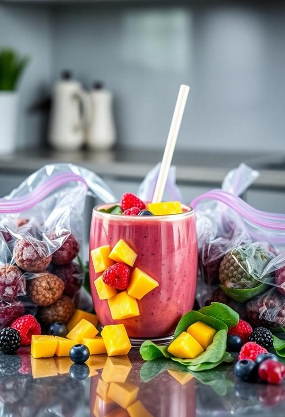 incorporate frozen fruits