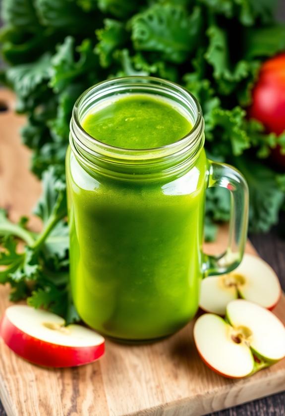 kale apple juice combination