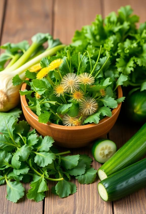 liver supporting dandelion greens