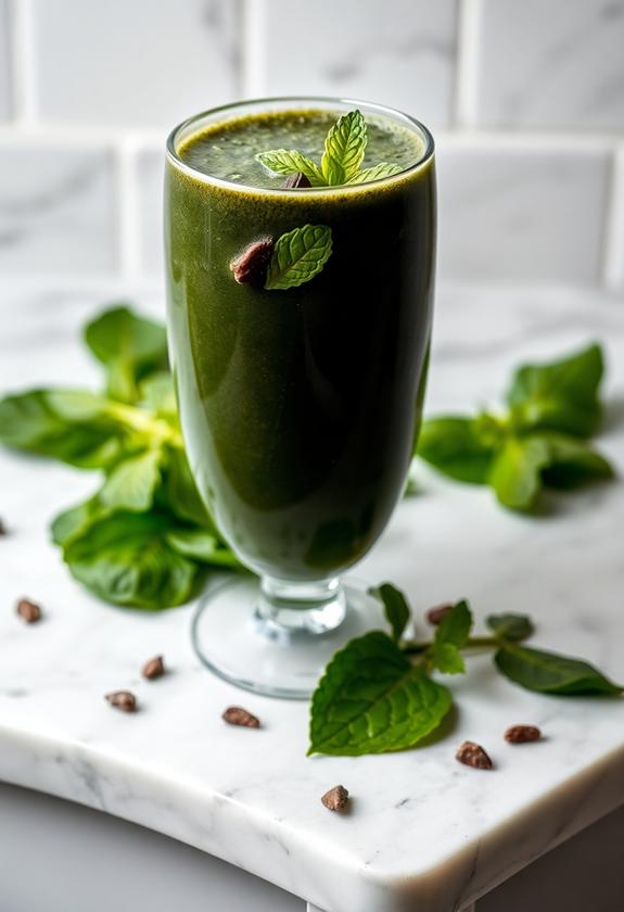 minty chocolate green treat