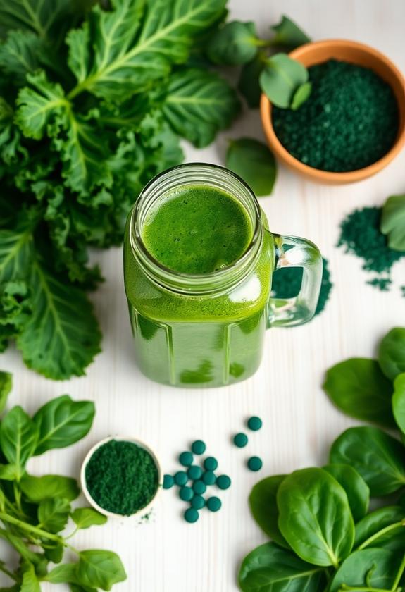 nutrient rich greens and algae